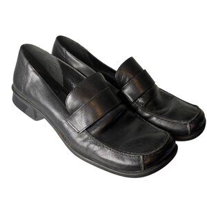 725 Originals Black Leather Loafers 6 Shoes Classic Slip-On Design